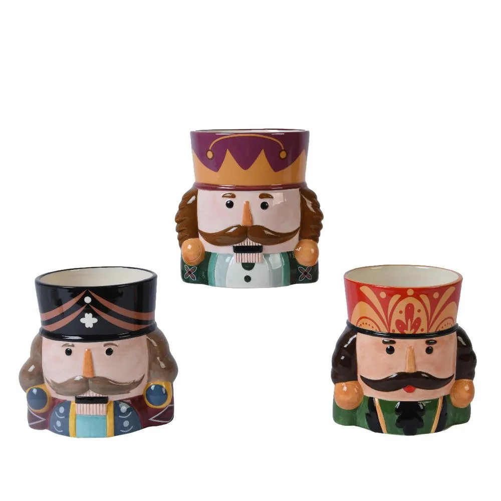 Decoris Dolomite Nutcracker Planter 11cm - 3 Assorted