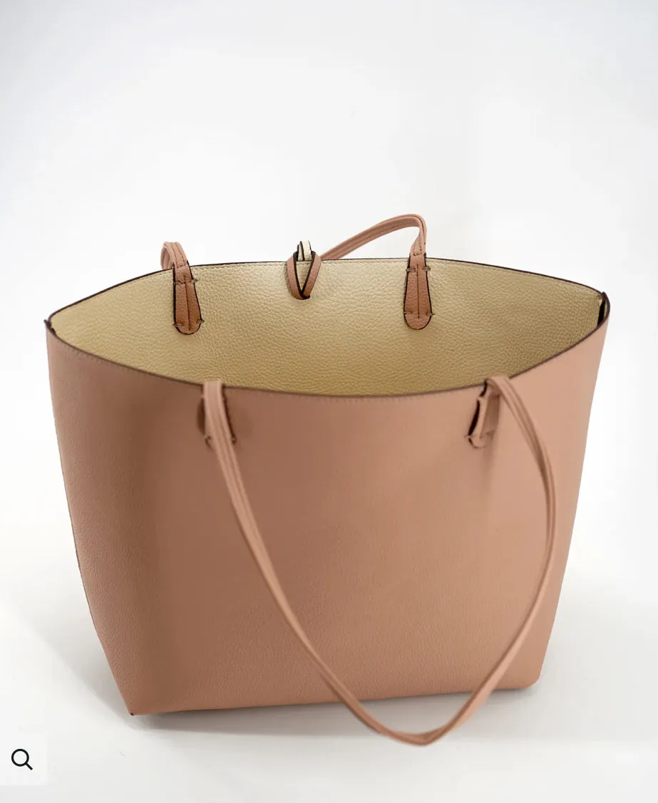 Departure Tote In Ballet Pink/Cream