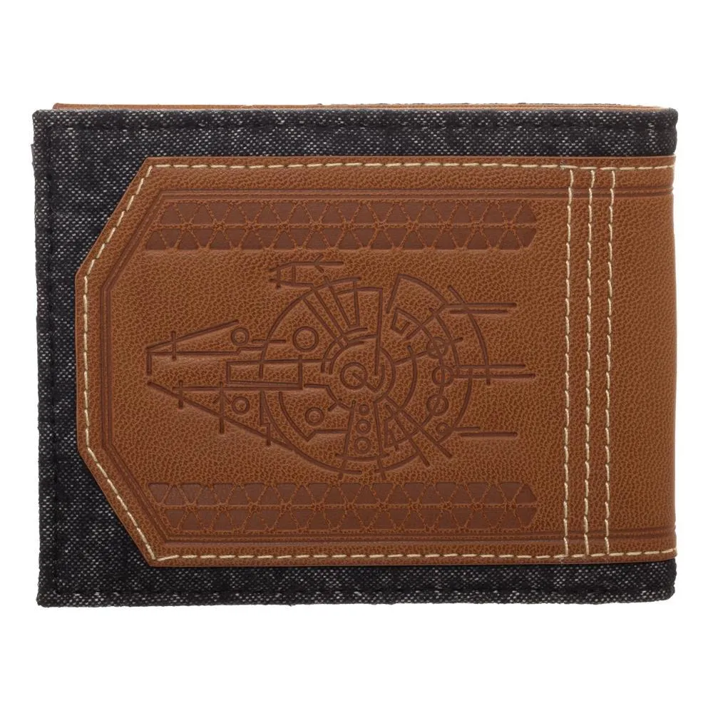 Disney Star Wars Han Solo Faux Leather Outlaw Wallet, BiFold Wallet with Character Costume Appeal