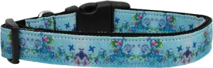 Dreamy Blue Nylon Dog Collar Sm