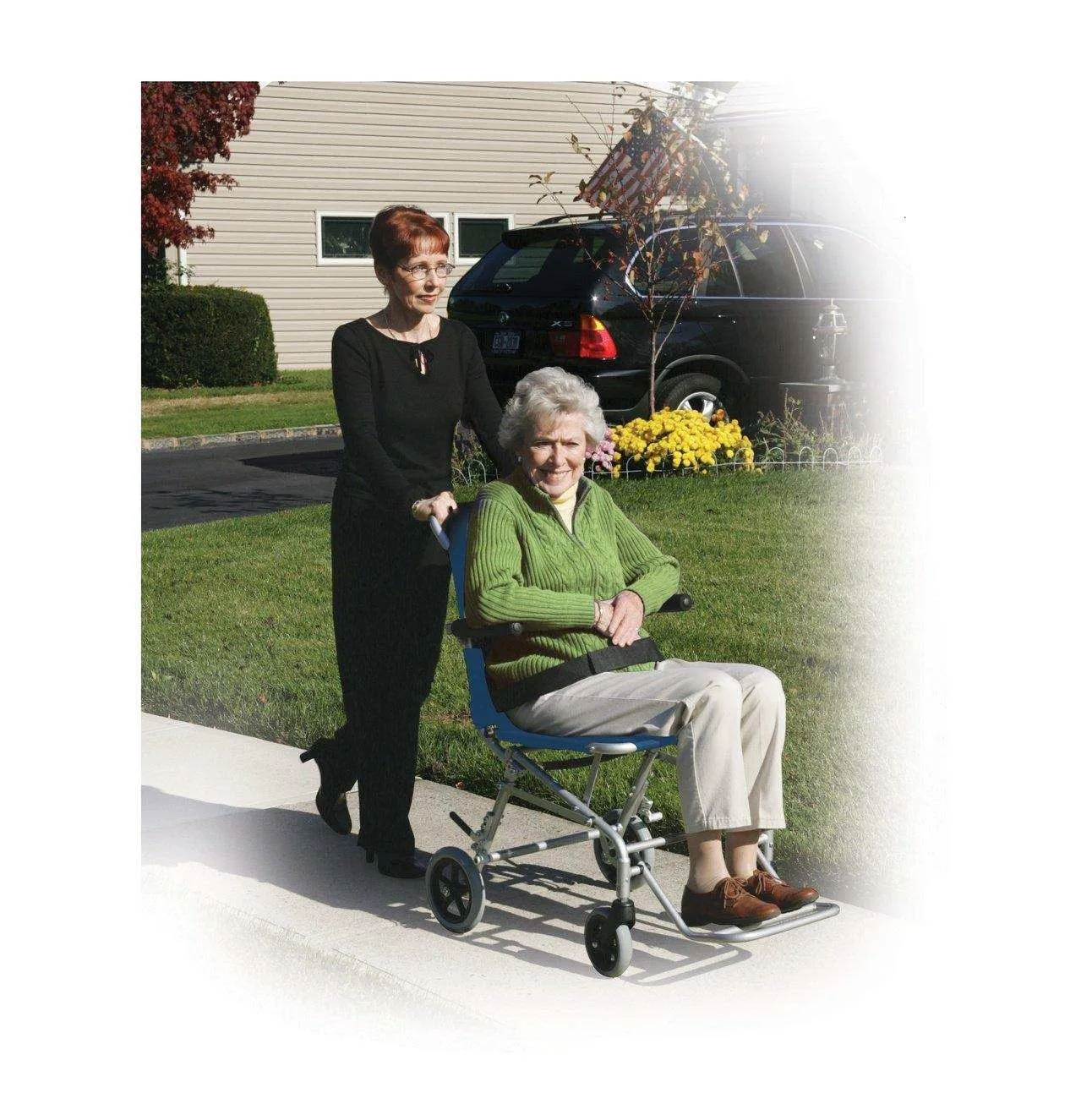 Drive Medical Super Light Folding Transport Wheelchair with Carry Bag