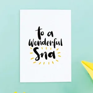 eco friendly greeting card  - To a Wonderful SNA