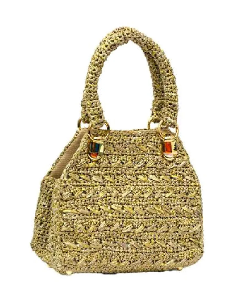 ELEGANT GOLD WEAVE BAG