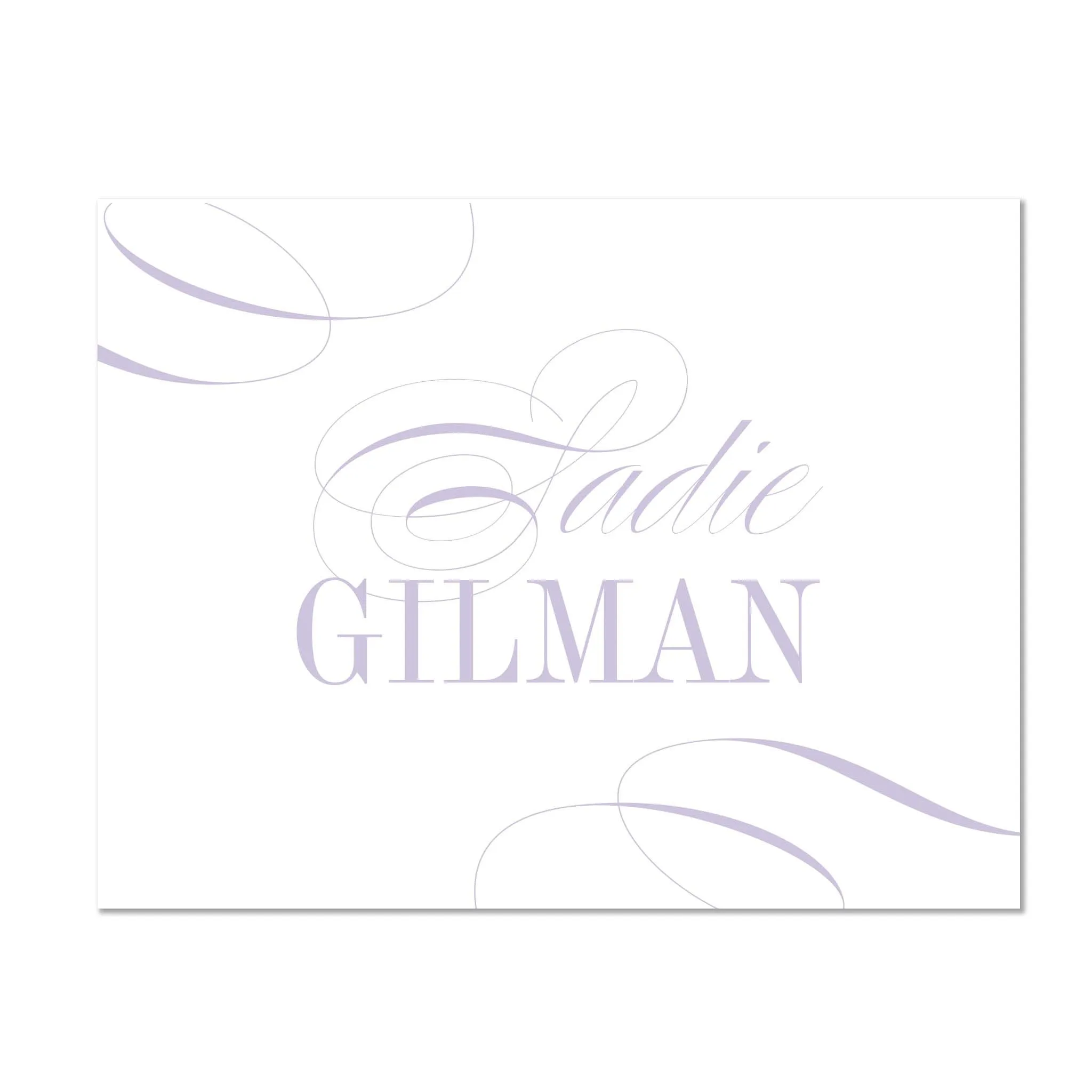 Elegant Script Personalized Folder Stickers