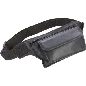 Embassy 12pc Solid Genuine Leather Waist Bags In Countertop Display