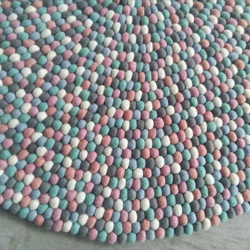 Fairy Floss Felt Ball Rug