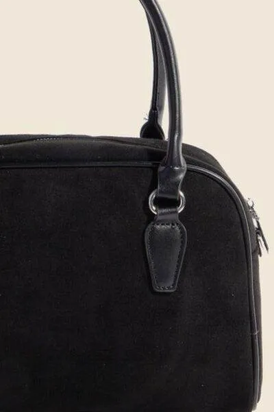 Fame Faux Leather Handle Boxy Handbag