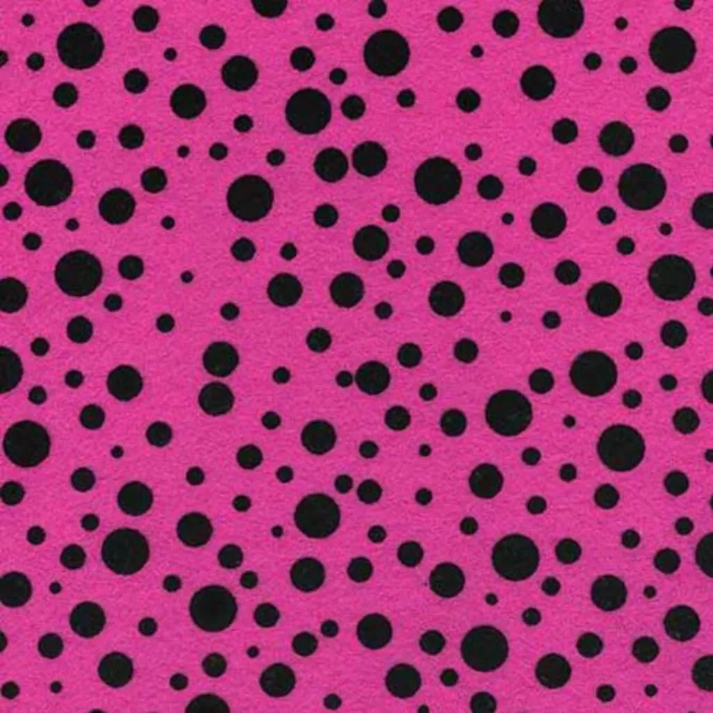 Fanci Felt 9in x12in Random Dot - Fuchsia