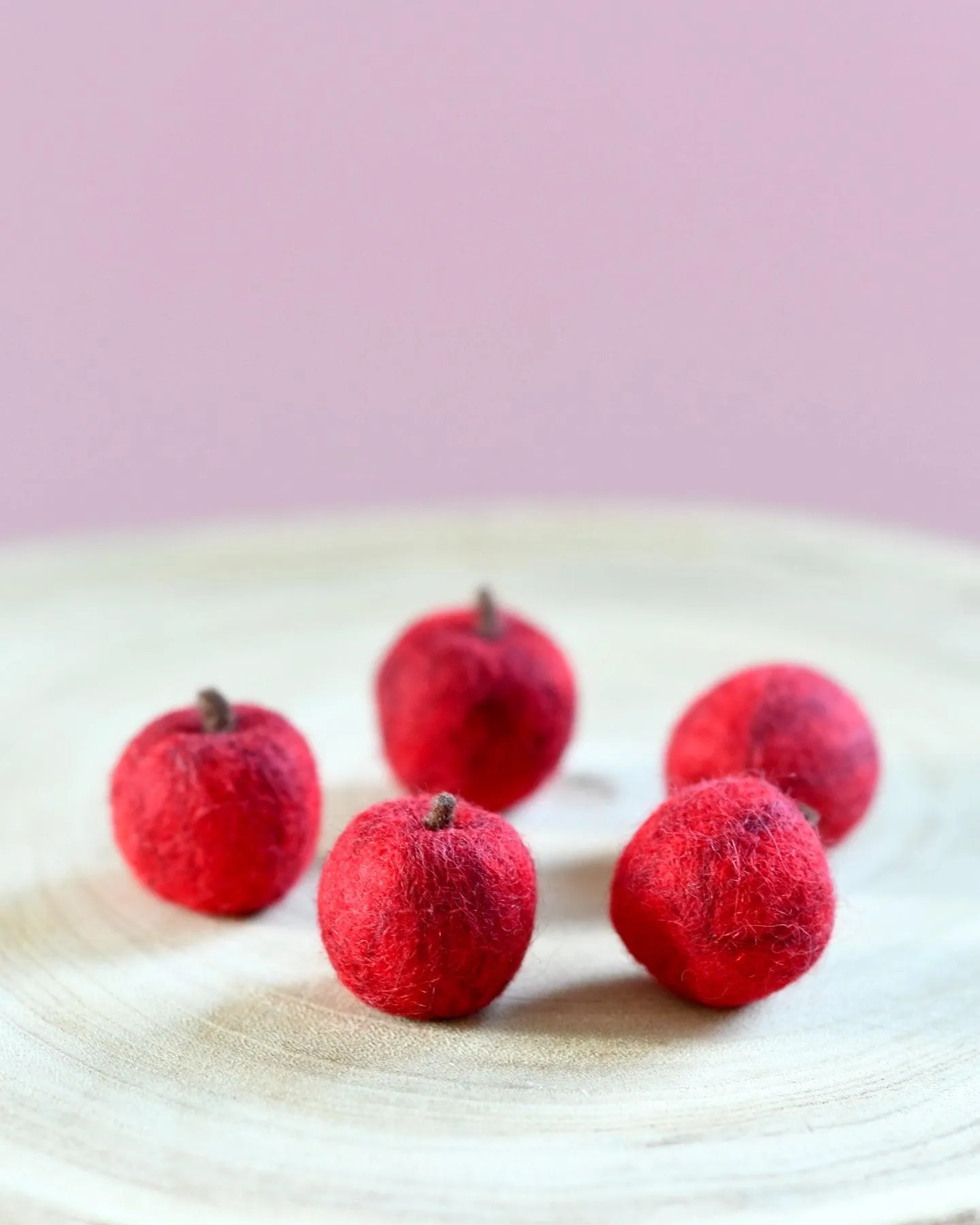 Felt Apples - Set of 5 Apples