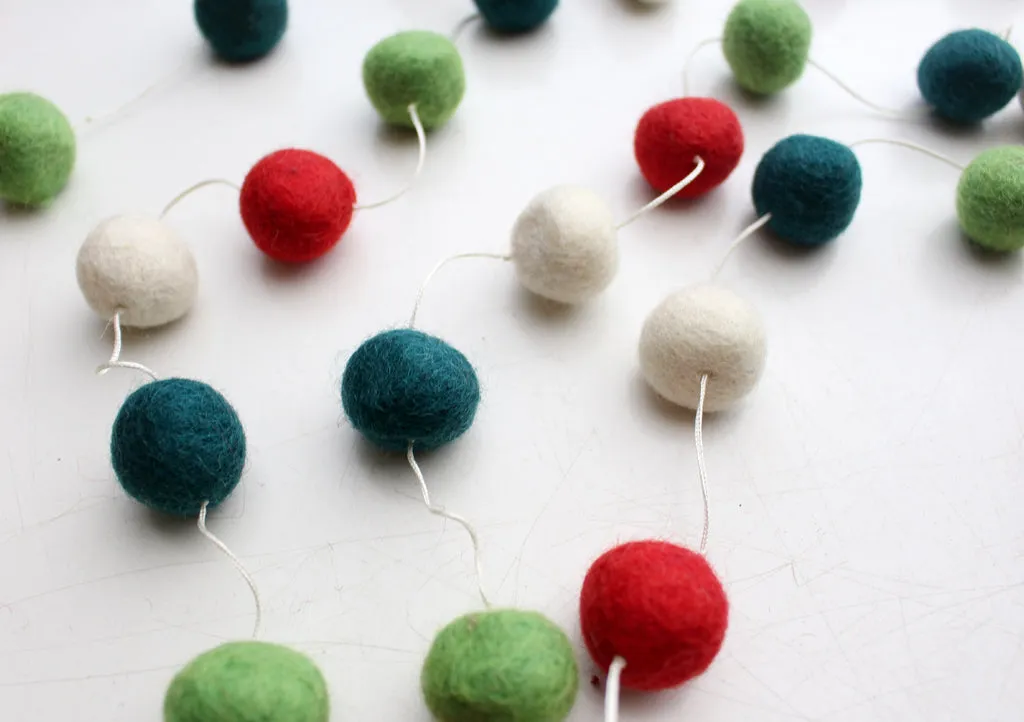 Felt Balls Hanging Christmas Hanging Room Decor Ornament