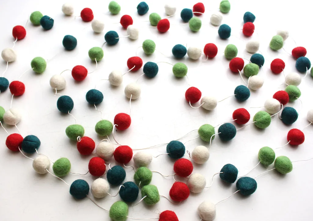 Felt Balls Hanging Christmas Hanging Room Decor Ornament