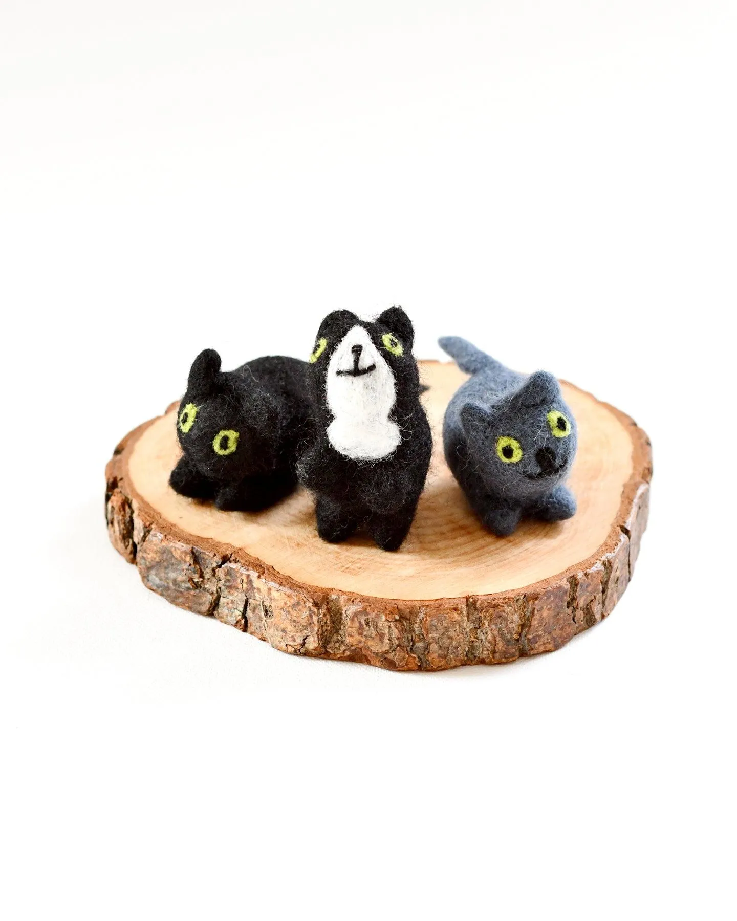 Felt Cats - 3 Cats