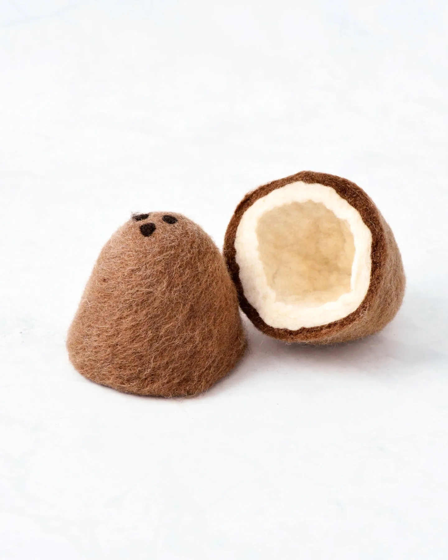 Felt Coconut (2 Halves)