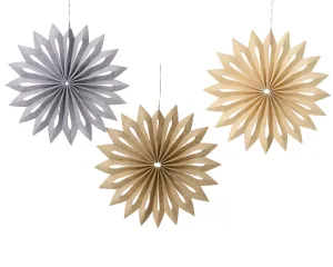 Felt cut out snowflake hanging decs (3 styles)