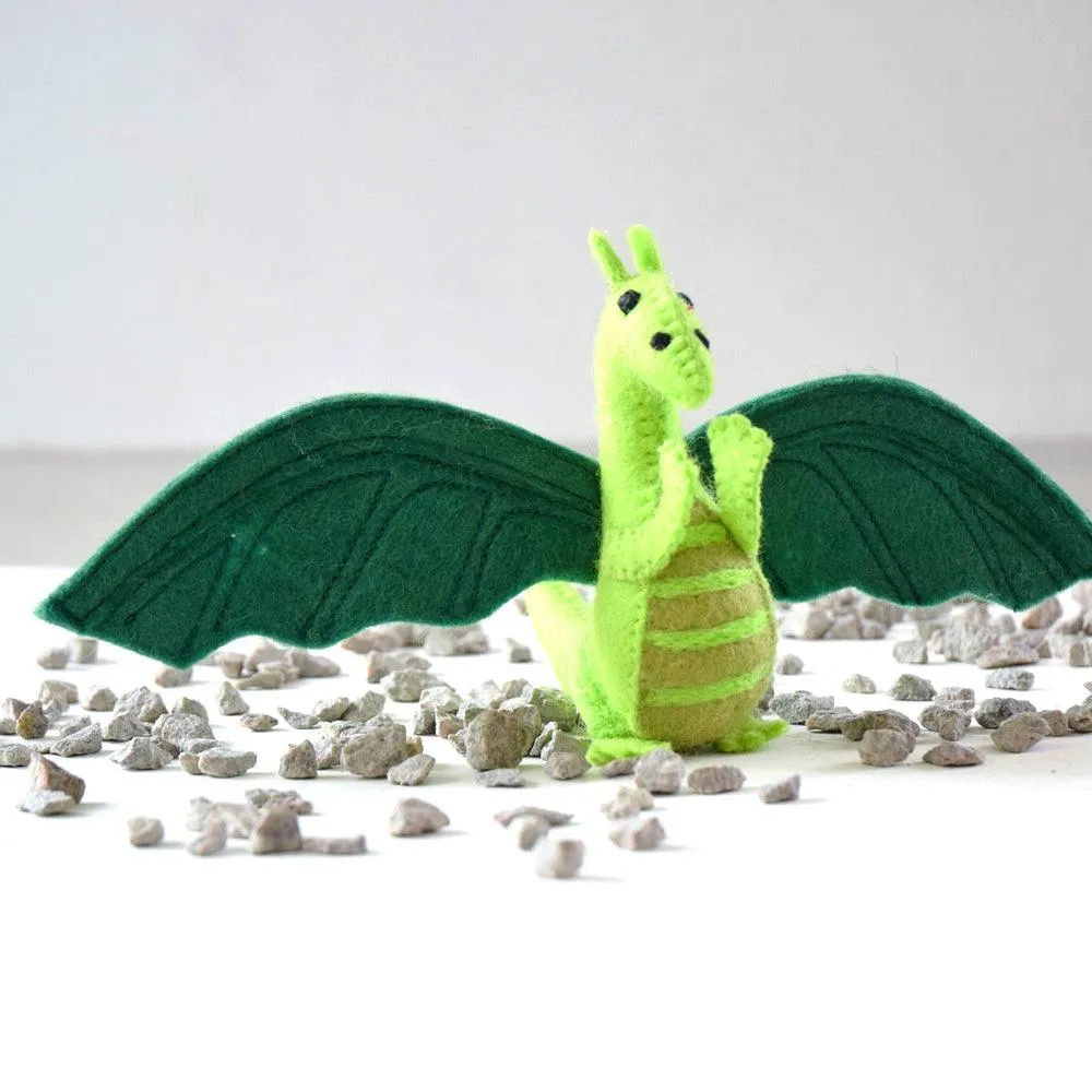 Felt Dragon Toy - Green