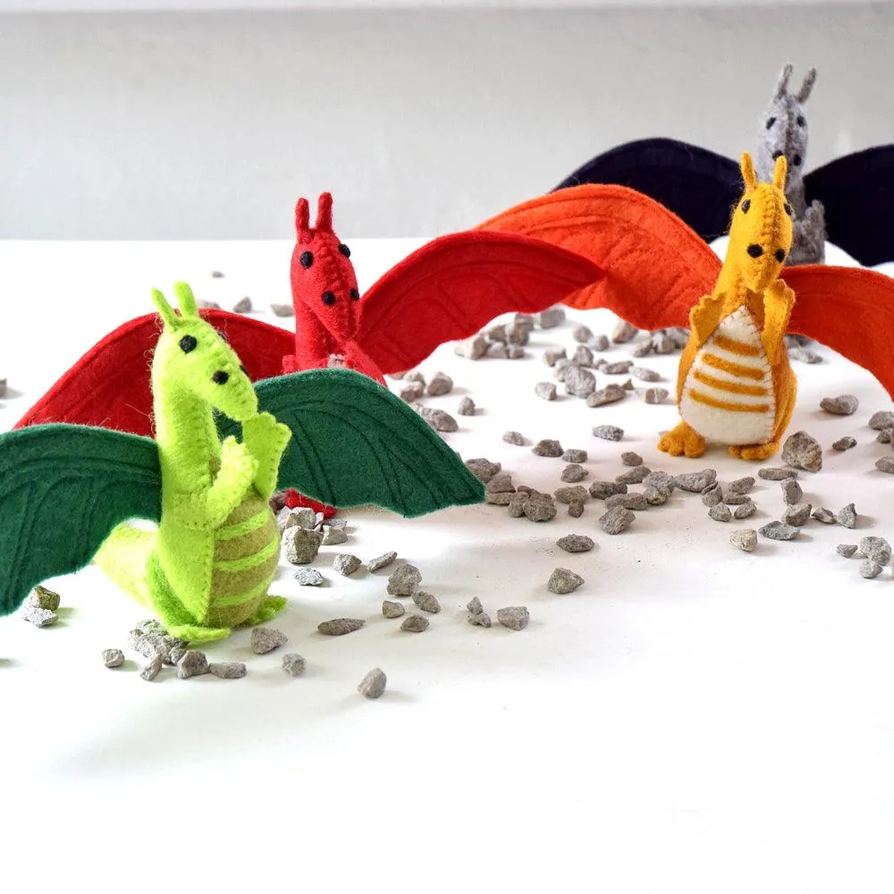 Felt Dragon Toy - Green