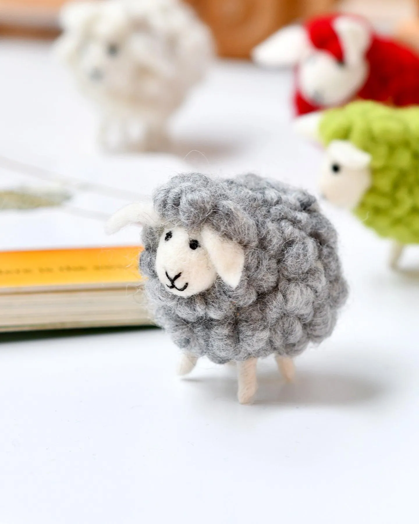 Felt Grey Sheep Toy