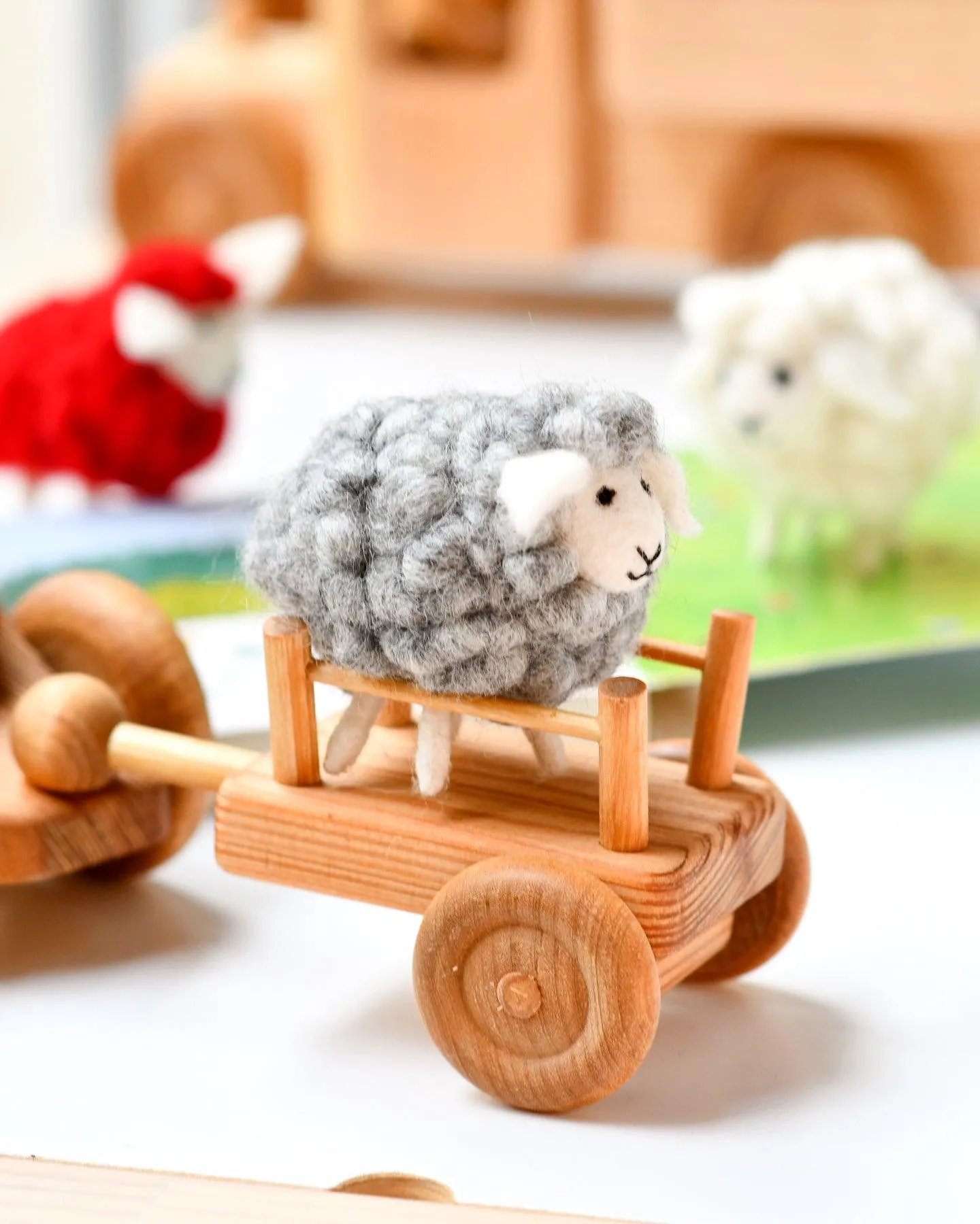 Felt Grey Sheep Toy