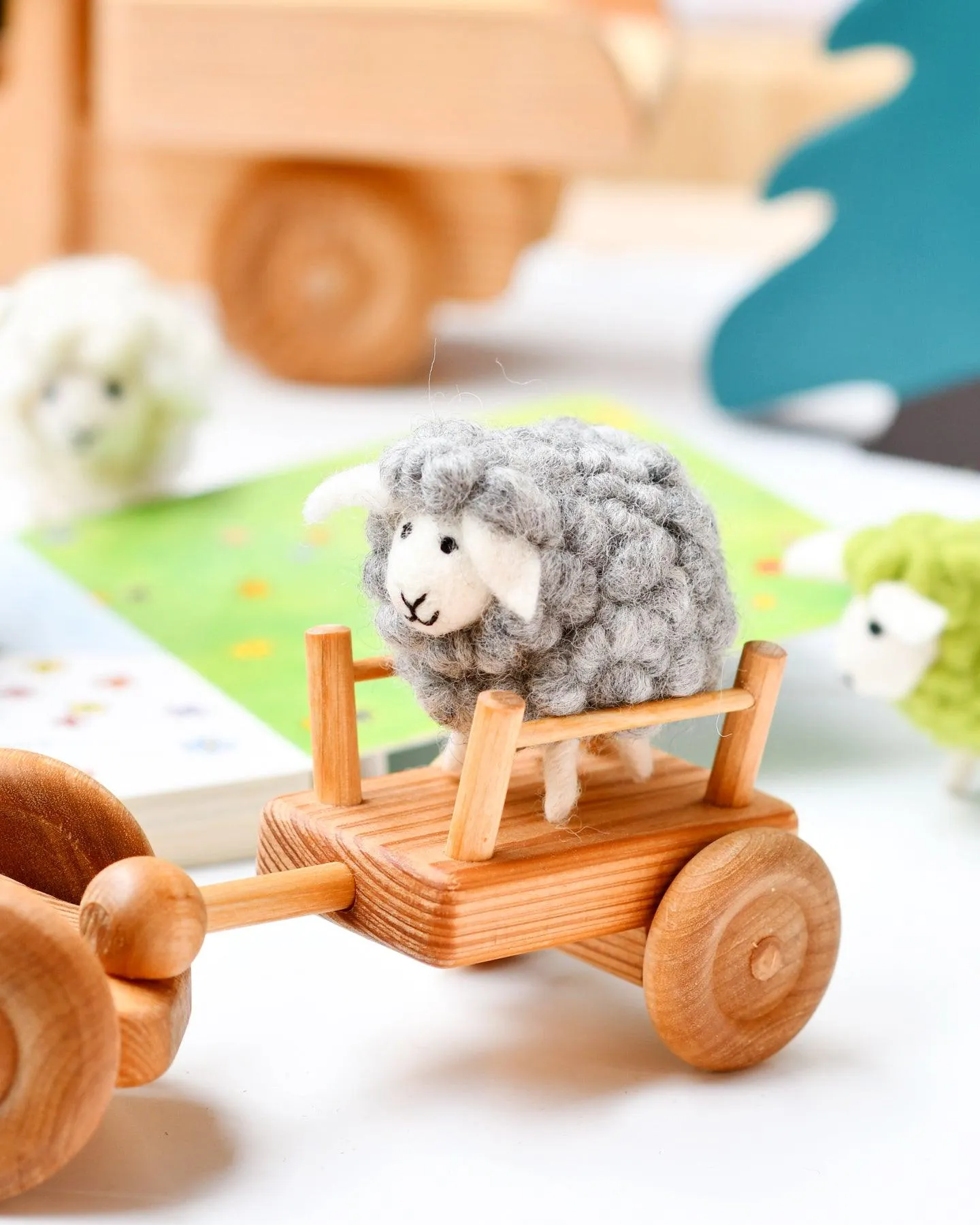 Felt Grey Sheep Toy