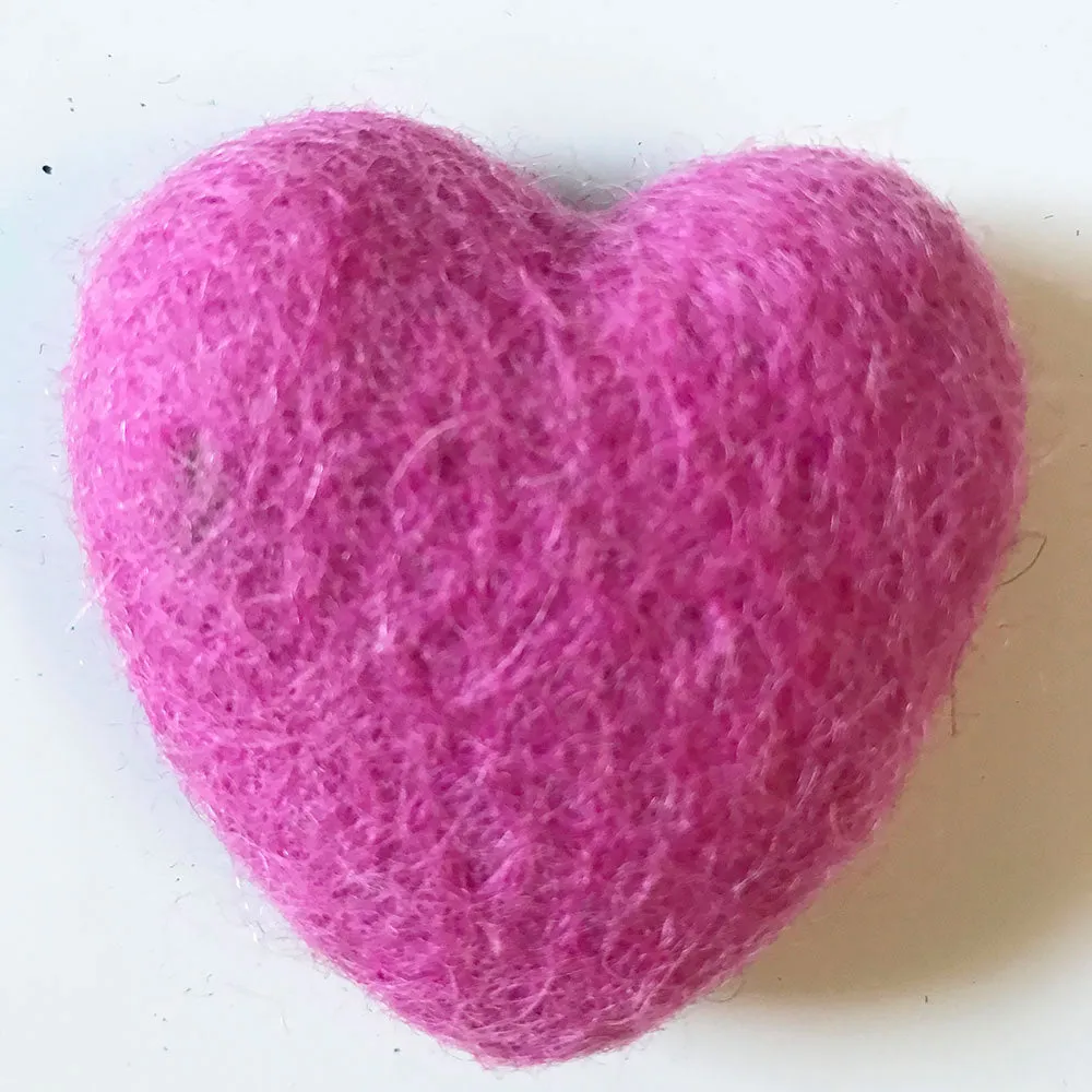 Felt Hearts Pastel Pink