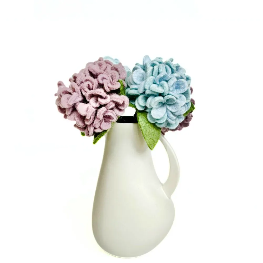 Felt Hydrangea Flower - Pick Your Favorite