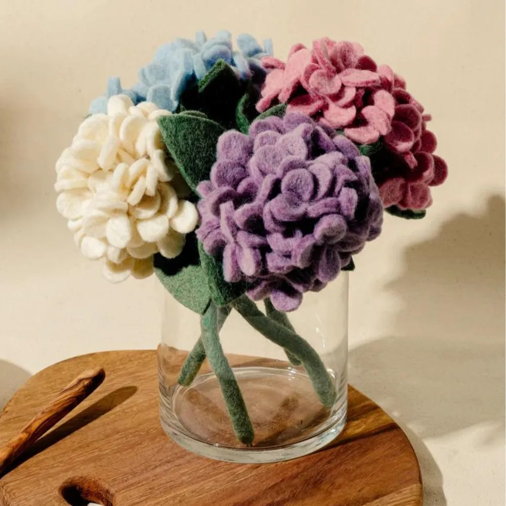 Felt Hydrangea Flower - Pick Your Favorite