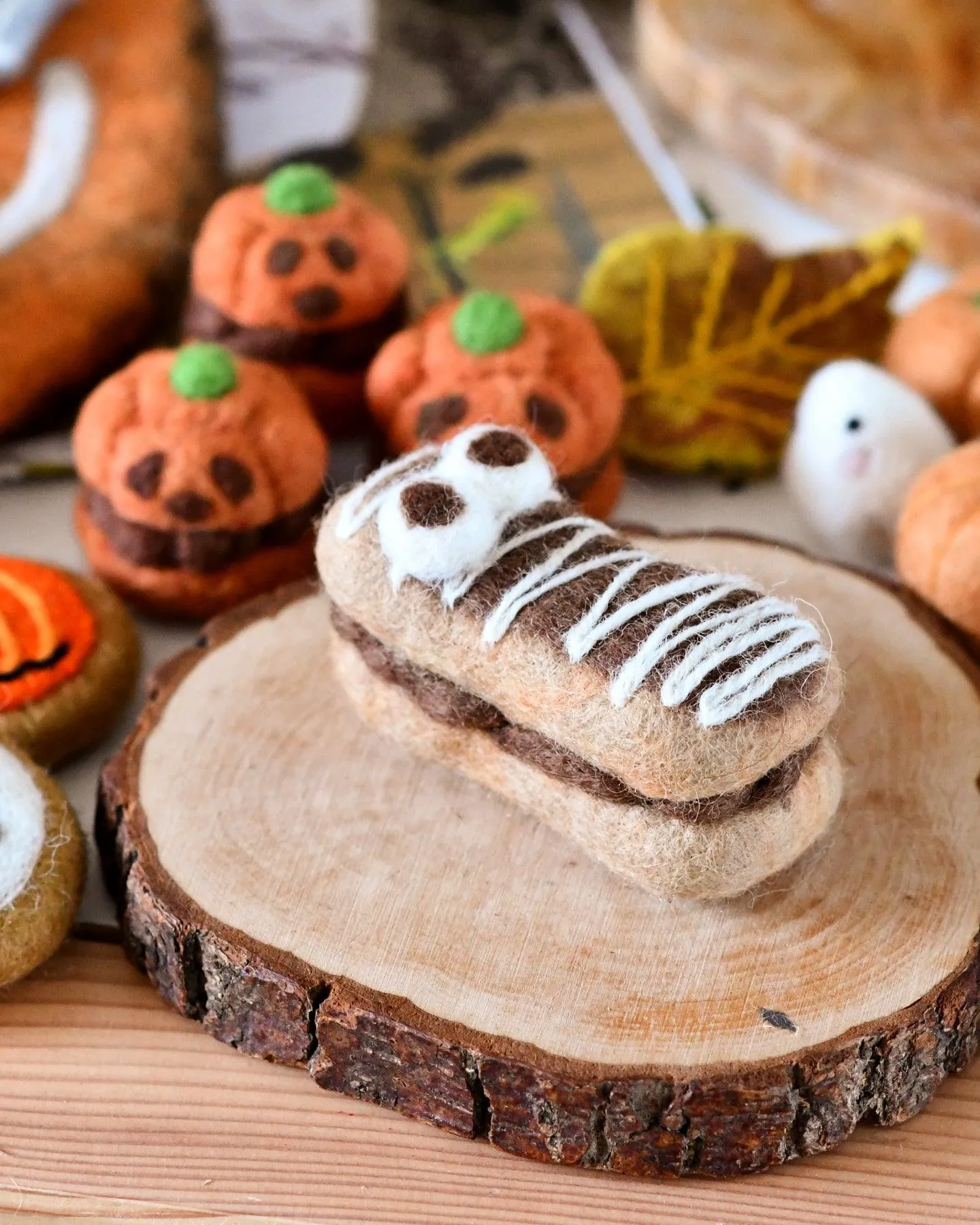 Felt Mummy Chocolate Eclair for Halloween