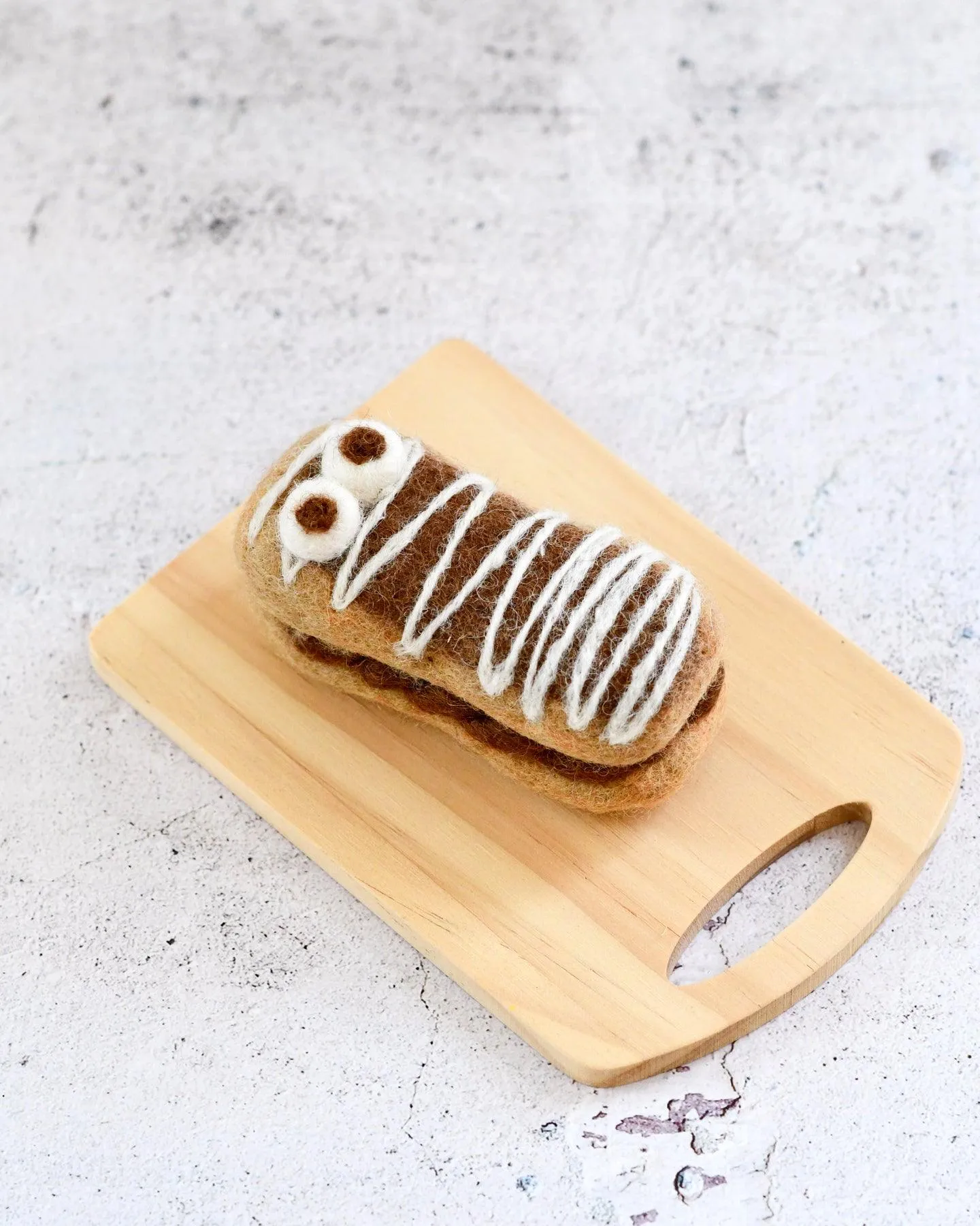 Felt Mummy Chocolate Eclair for Halloween