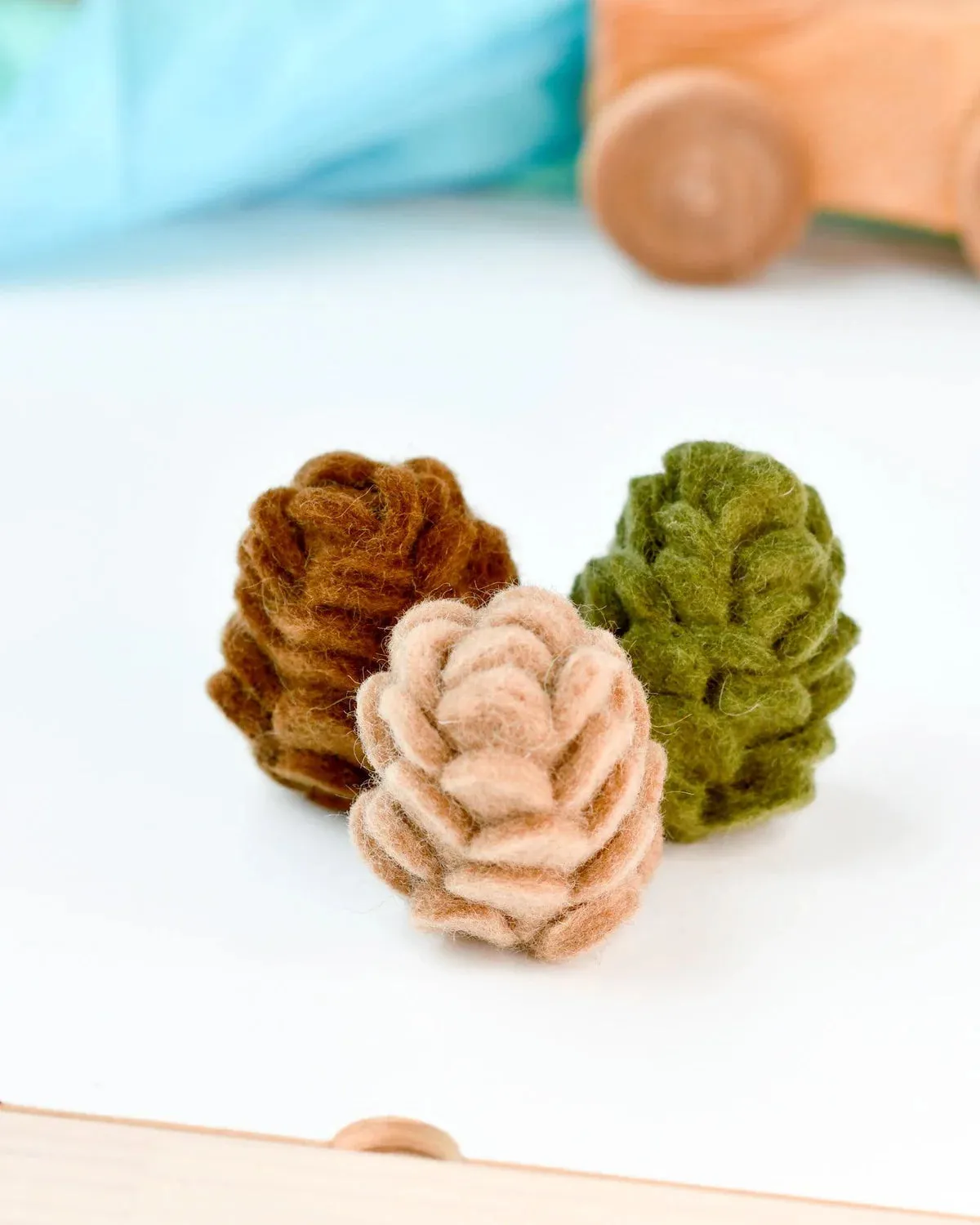 Felt Pinecones, Set of 3