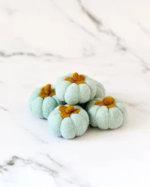 Felt Pumpkins (Mint Green Coloured) - 5 Pumpkins