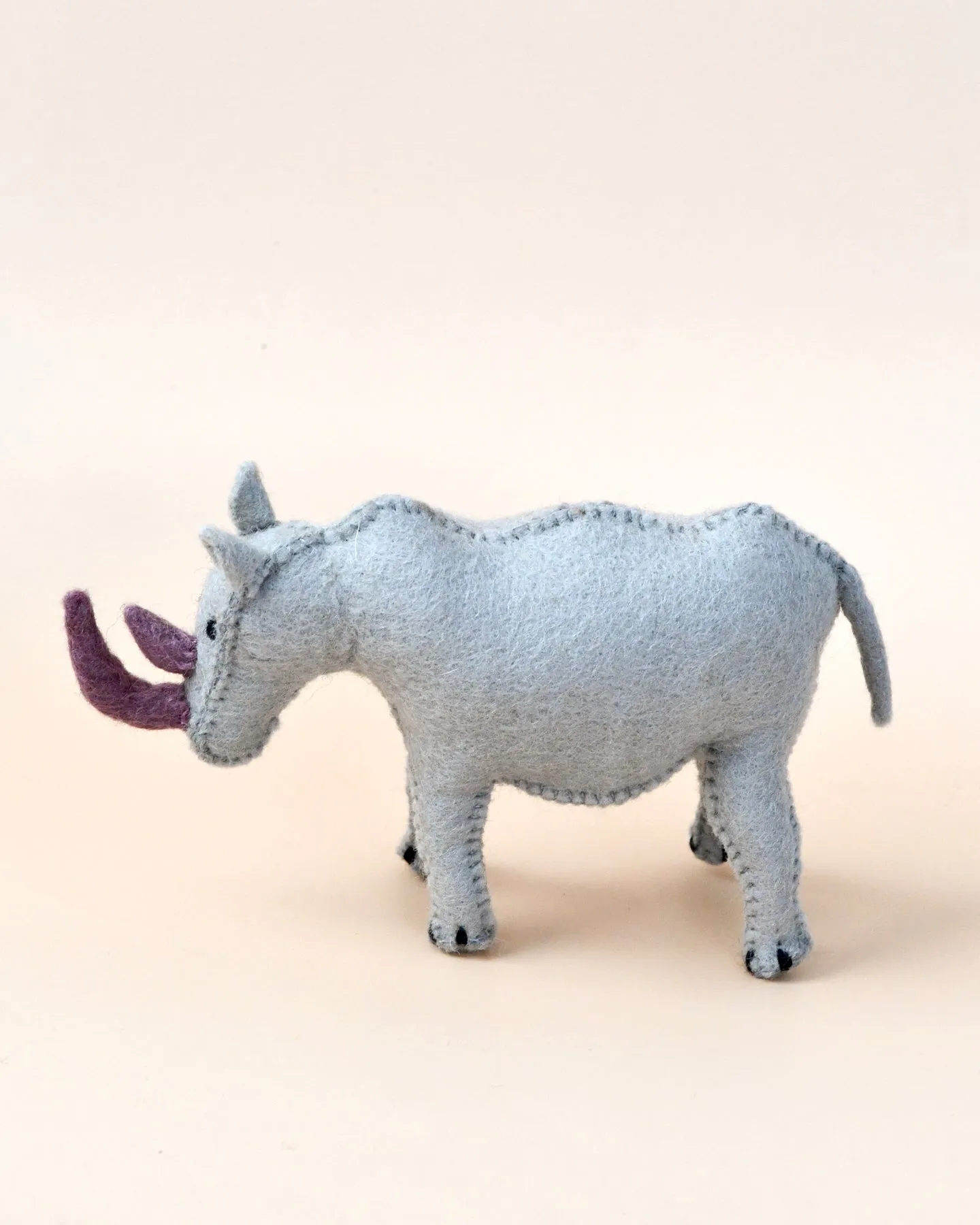 Felt Rhinoceros Soft Toy for Safari Play