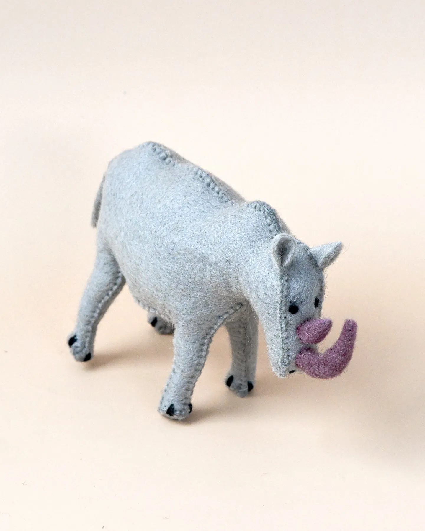 Felt Rhinoceros Soft Toy for Safari Play