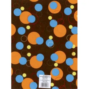 Felt Sheet Geometric Print Brown 09 x 12in