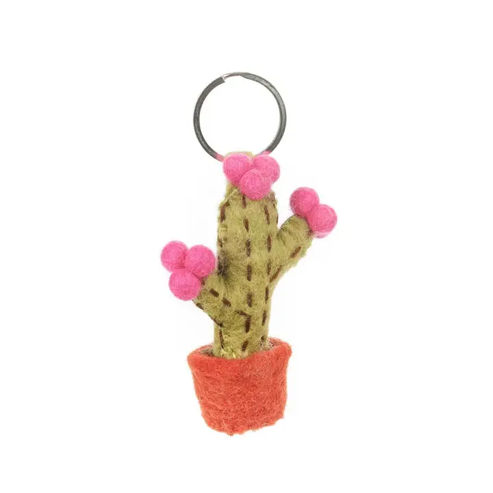 Felt So Good Handmade Felt Cactus Keyring