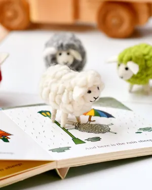 Felt White Sheep Toy