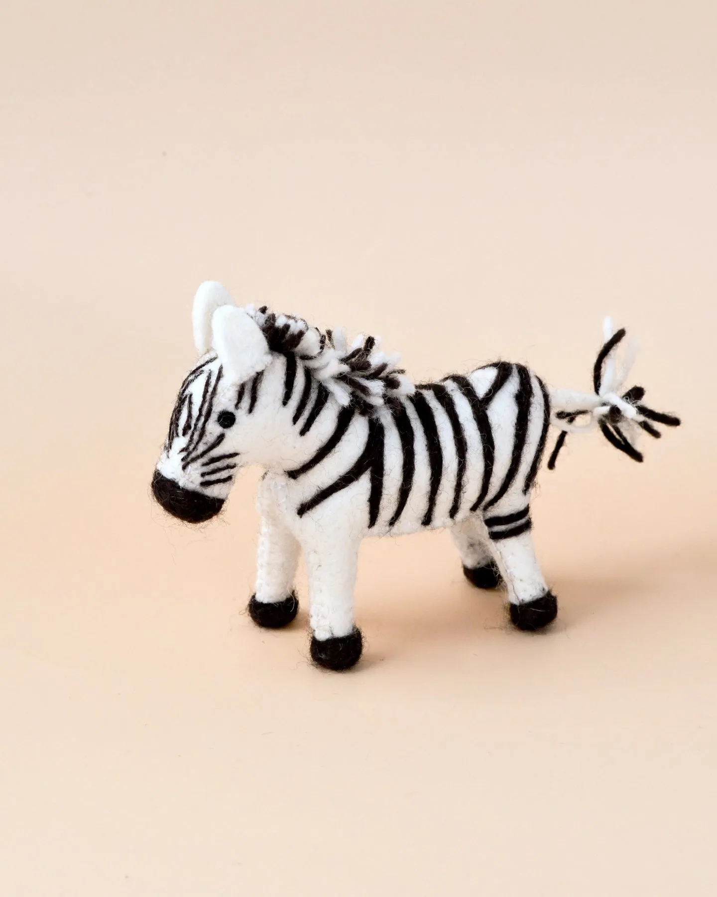 Felt Zebra Soft Toy for Safari Play