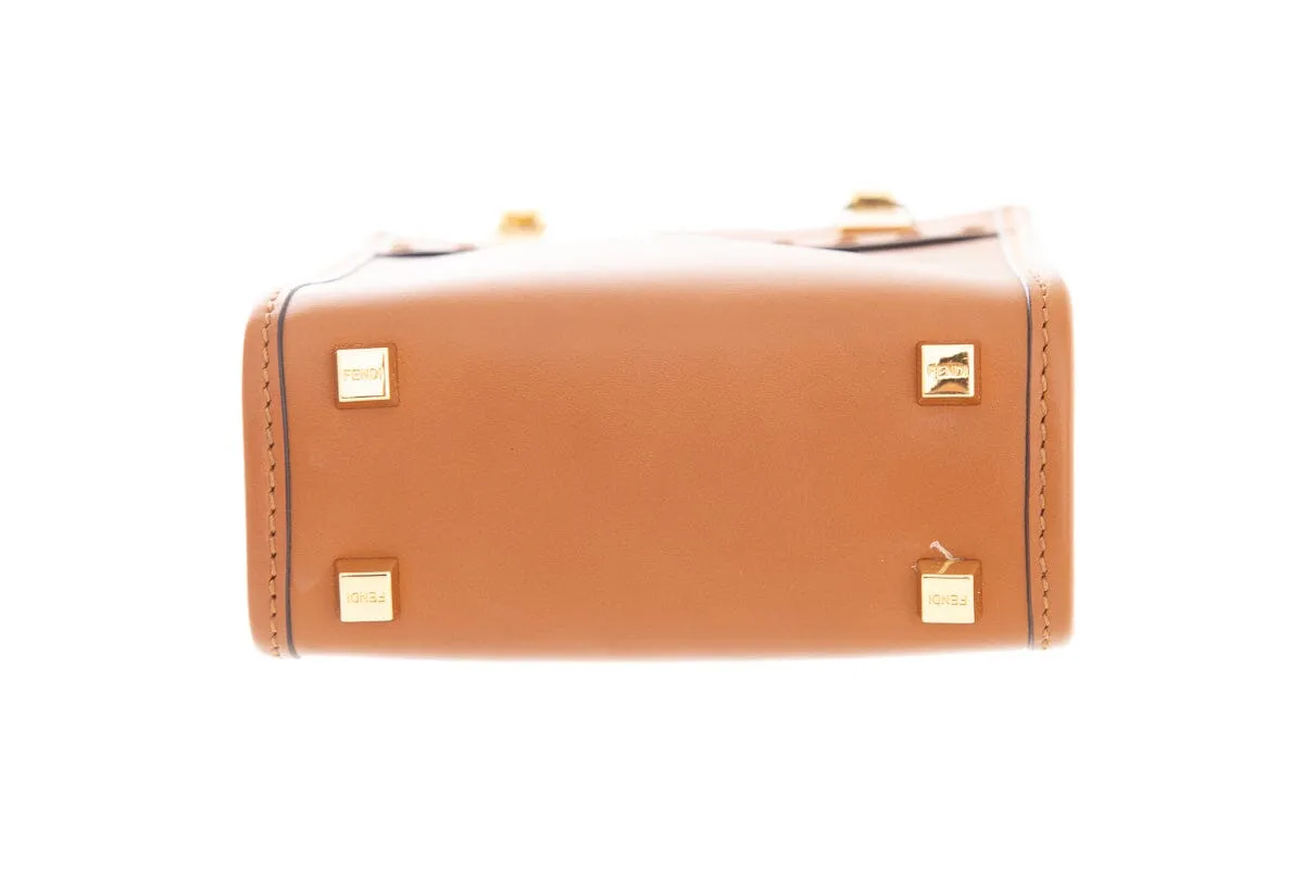 Fendi Brown Mini Sunshine Shopper Handbag