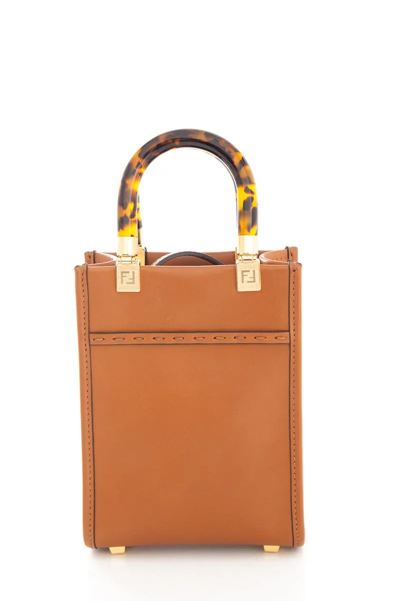 Fendi Brown Mini Sunshine Shopper Handbag