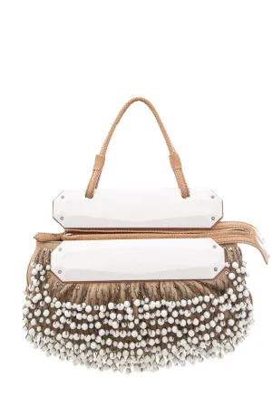 Fendi Natural Mini - Tasche Beaded Handbag