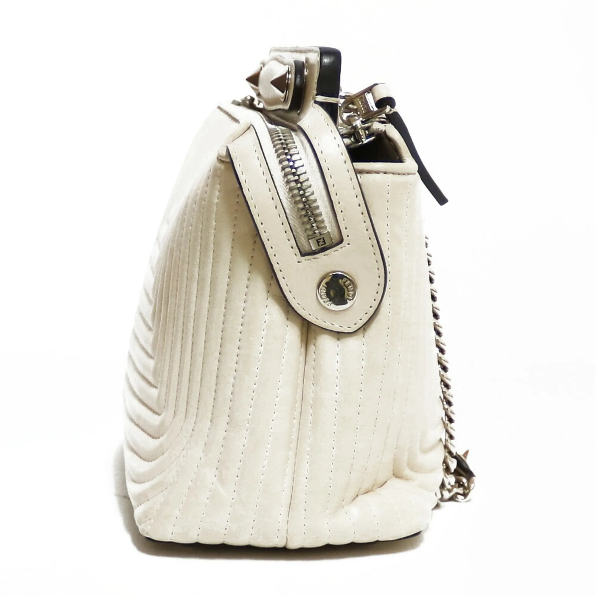 FENDI Shoulder Bag Dot Com Ivory White Ladies