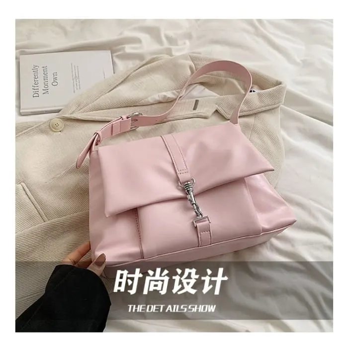 Flap Buckle Tote Bag