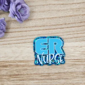 Flatback-ER Nurse (Blue Glitter) DL