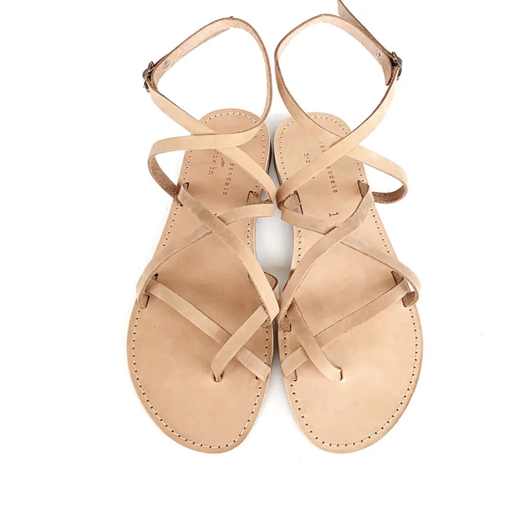 GEFEN SANDALS SUEDE CAMEL