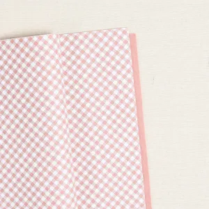 Gingham Printed Felt, Rose Quartz