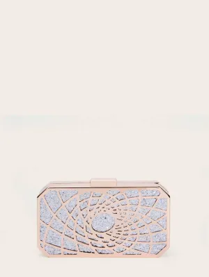 Glitter Decor Chain Clutch Bag