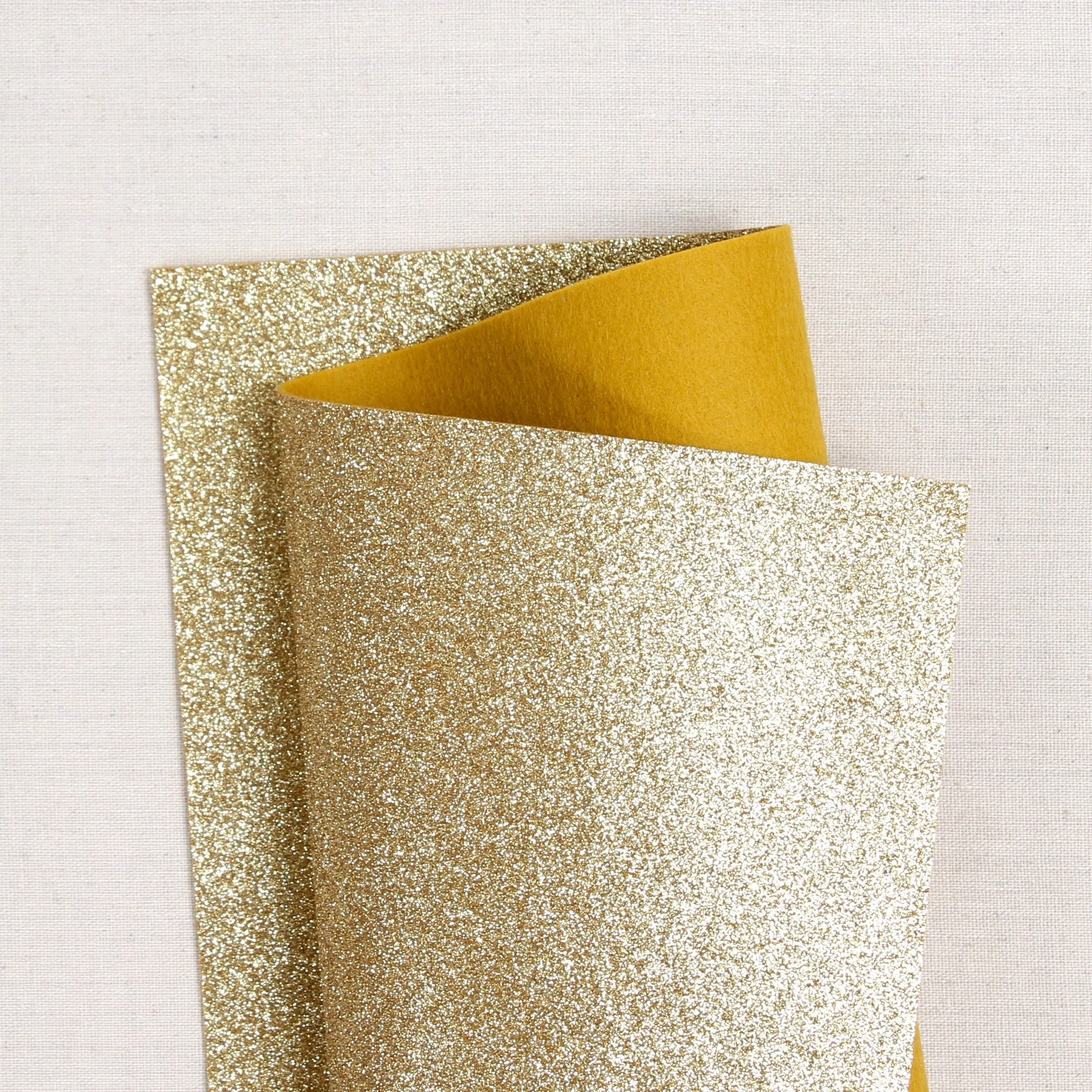 Gold Glitter Felt