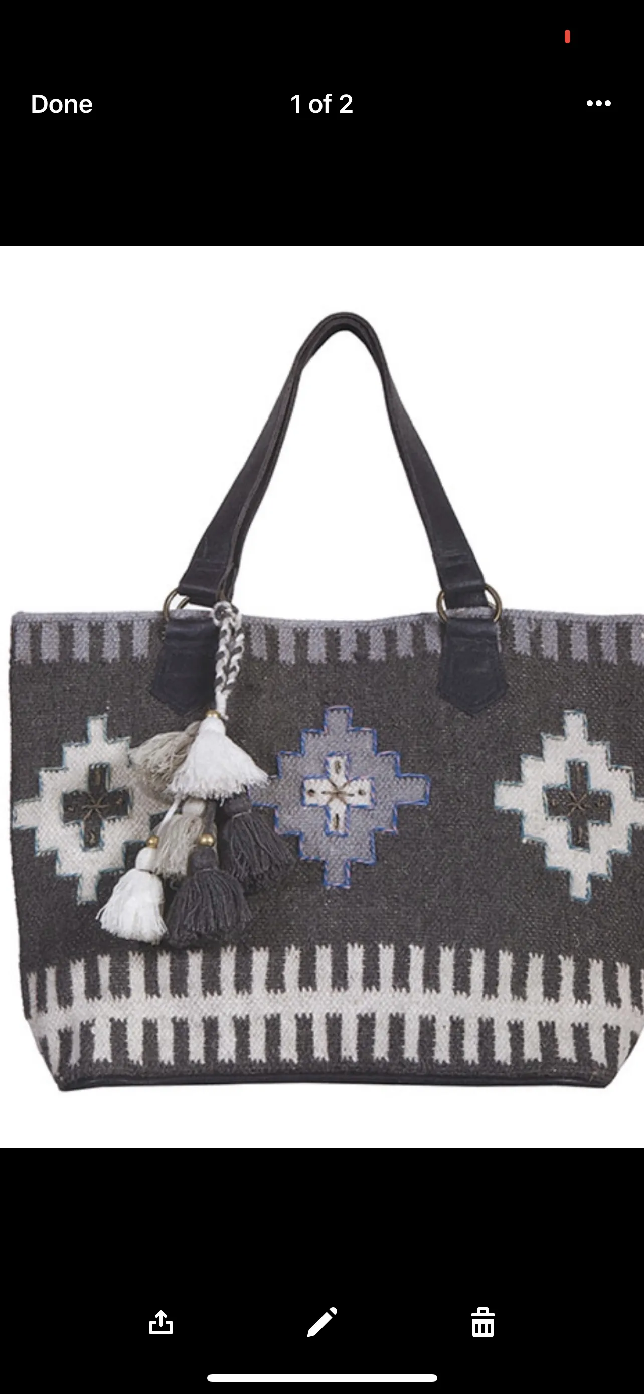 Gray Skies Woven Handbag