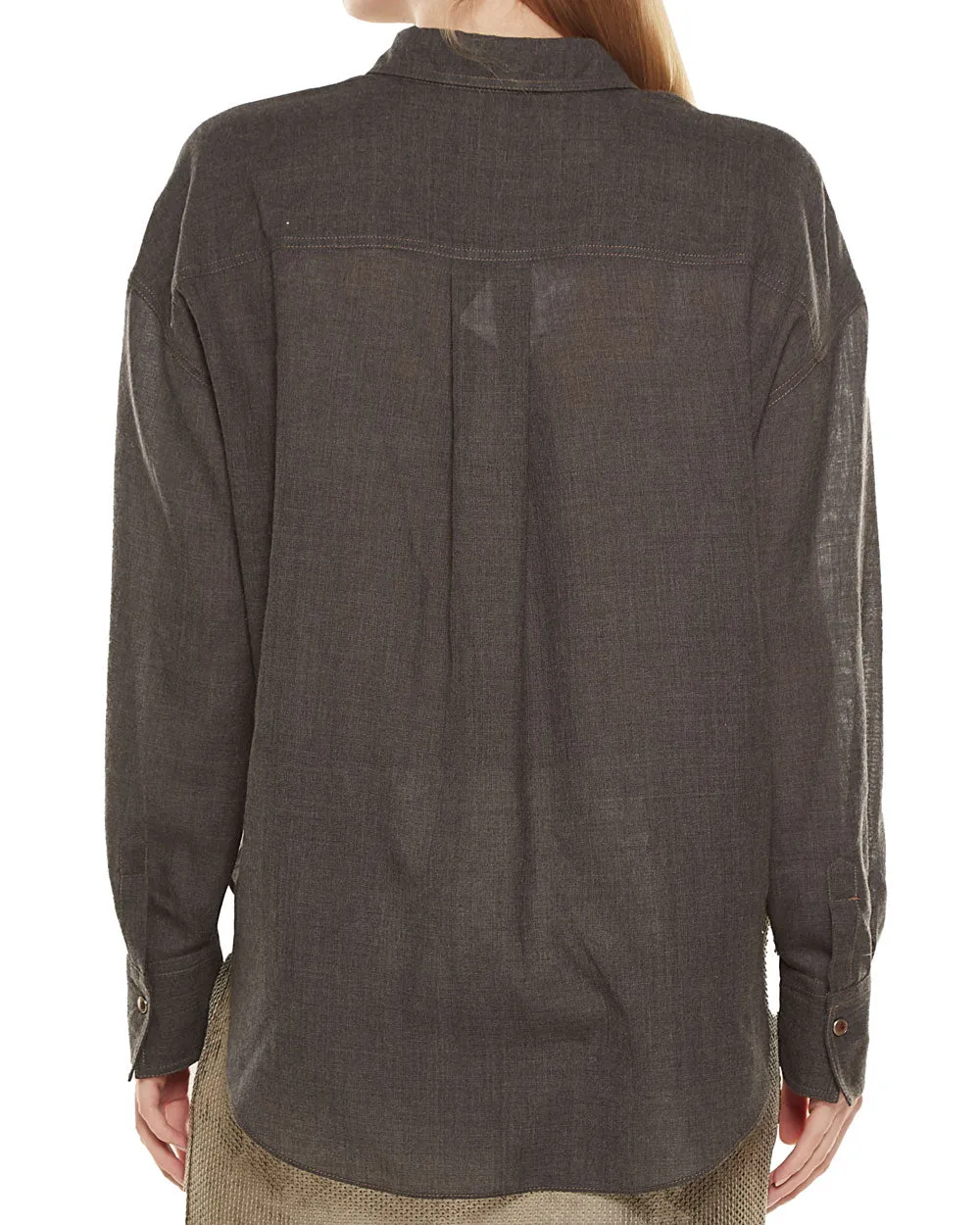 Grey Lightweight Wool Shirt