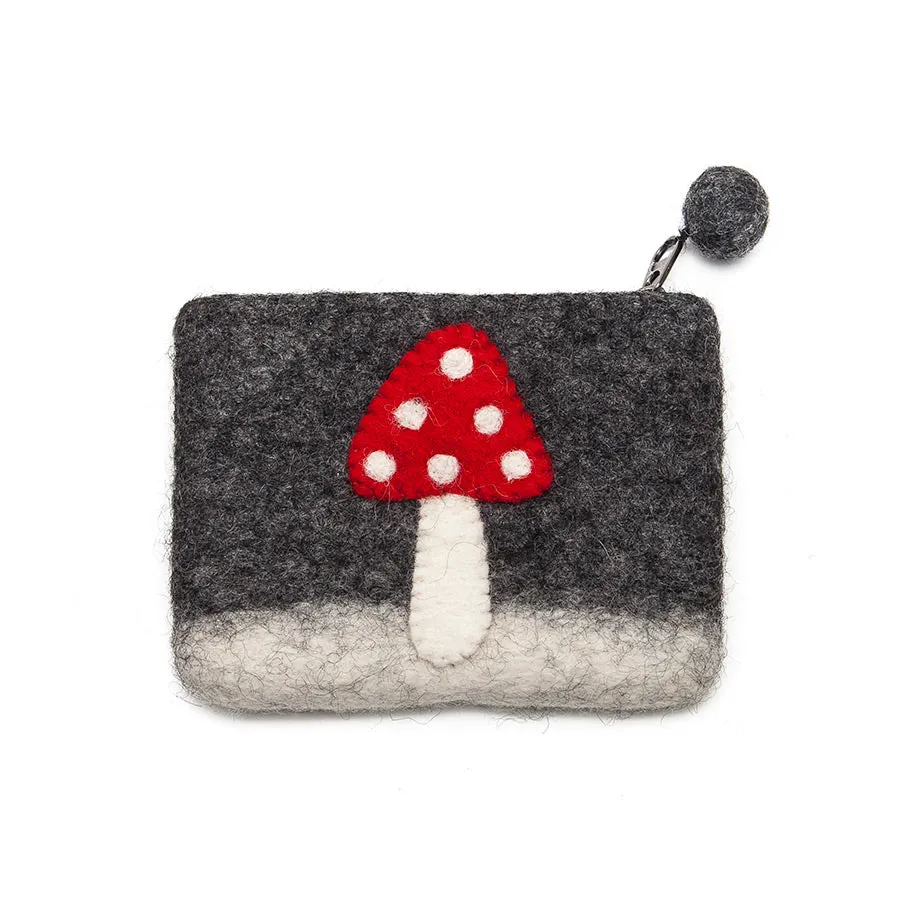 Gringo Felt Fair-Trade Toadstool Purse