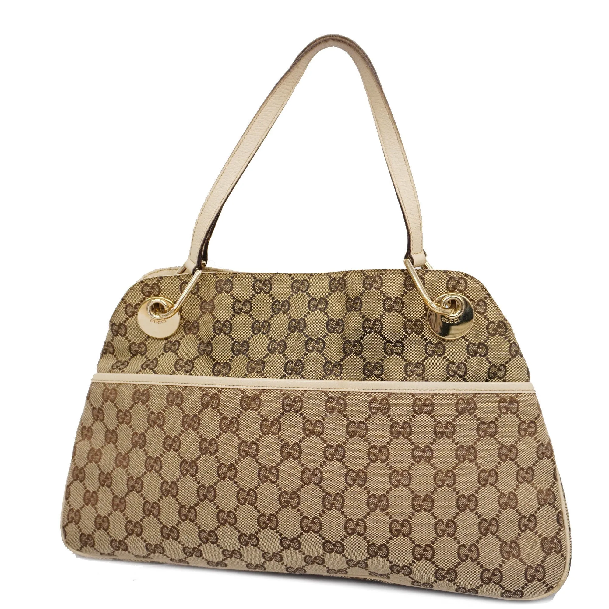 GUCCI  GG Canvas Handbag 121023 Women's Handbag Beige,Ivory